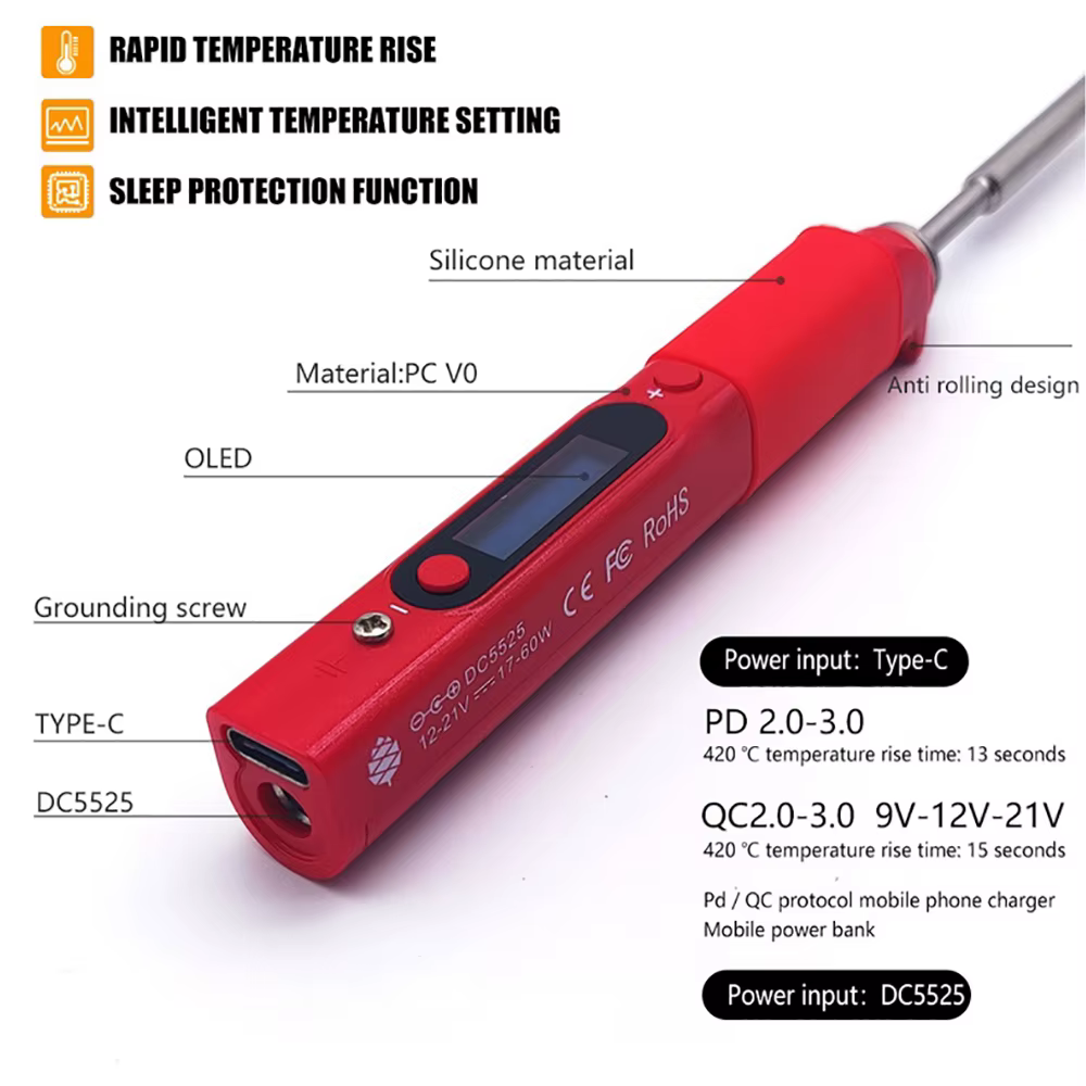 Pinecil V1 – fer à souder Pine64 CN, outils de soudage portables programmables, Station de soudage n