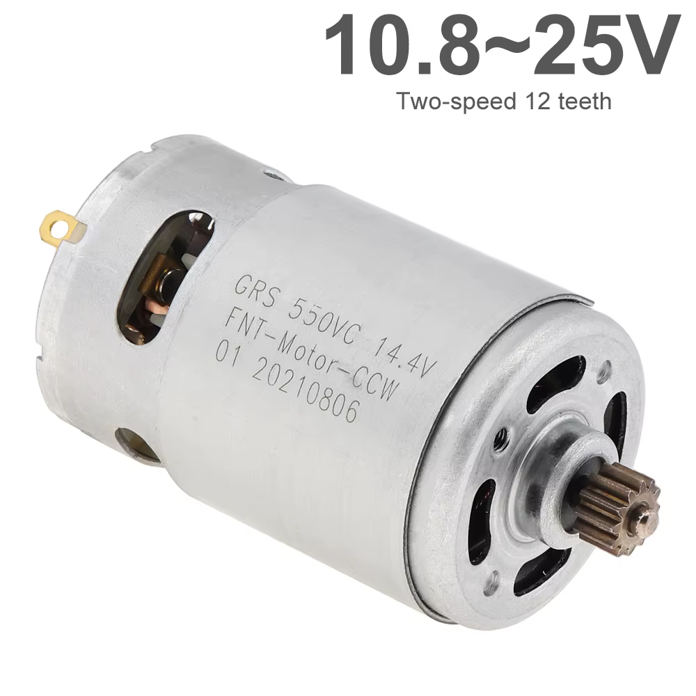 Moteur électrique RS550 à 12 dents, 10.8V/12V/14.4V/16.8V/18V/21V/25V, tournevis, perceuse, moteur é