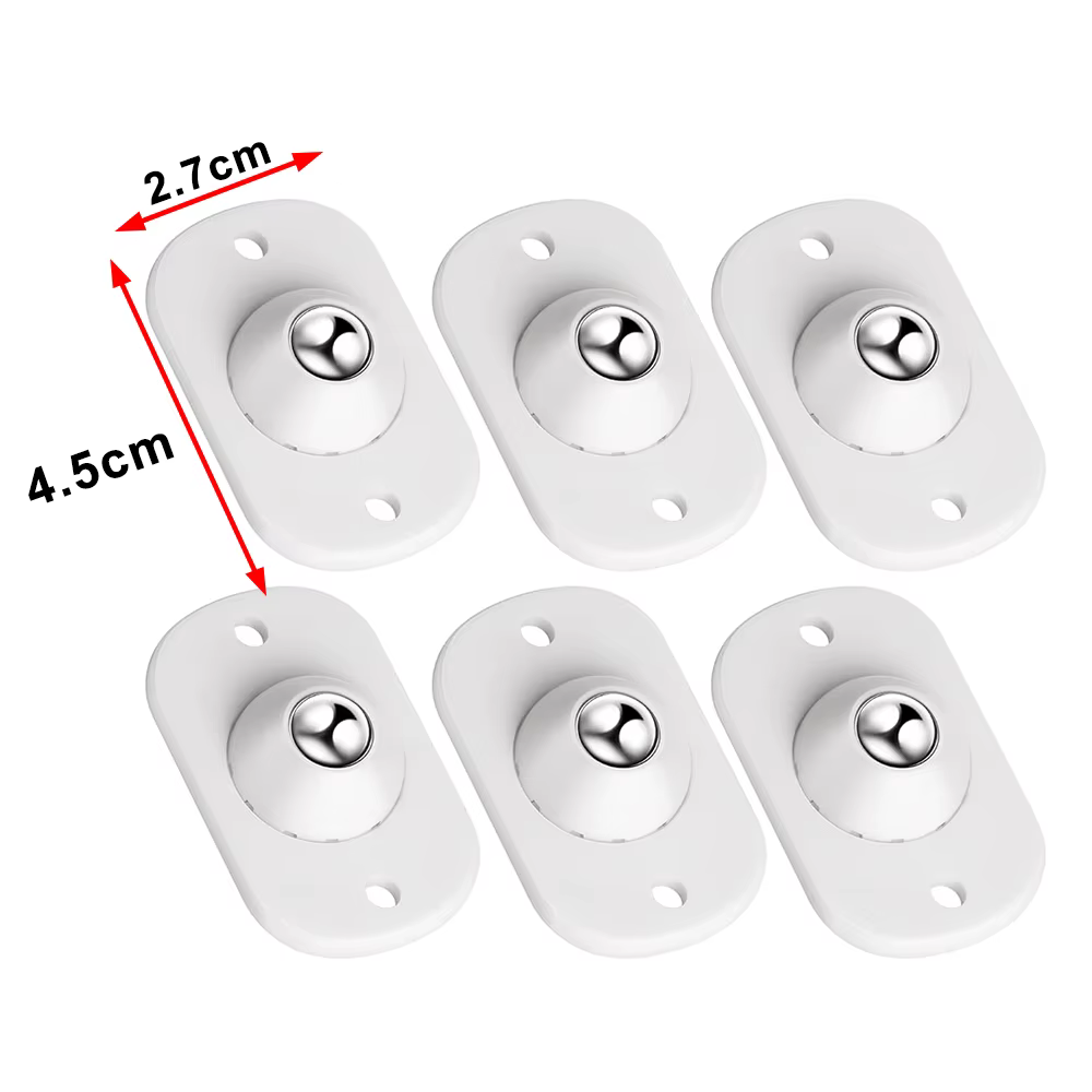 Roulettes universelles auto-adhésives, Mini poulie rotative pour boîte de rangement de meubles, armo