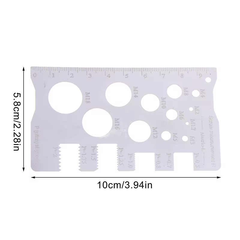 Durabler règle en acier inoxydable règle de mesure de vis mesure de pas précis jauge de filetage règ