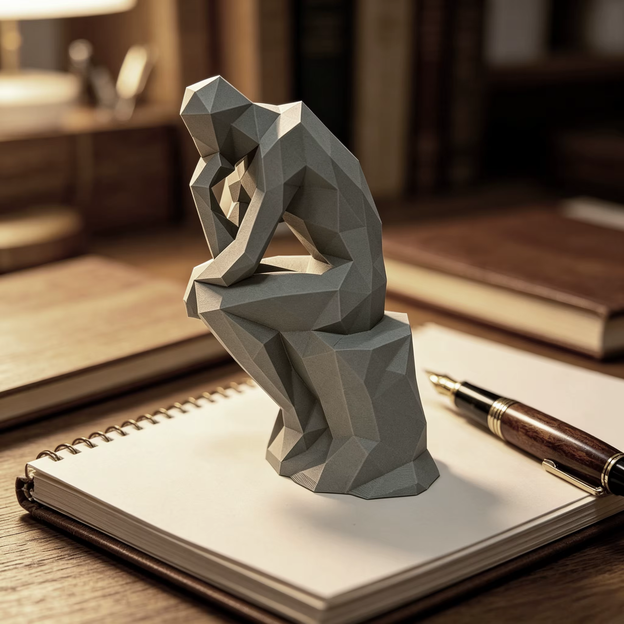 Figurine humaine au design moderne, sculpture géométrique en plastique pour bureau, maison, bureau, 