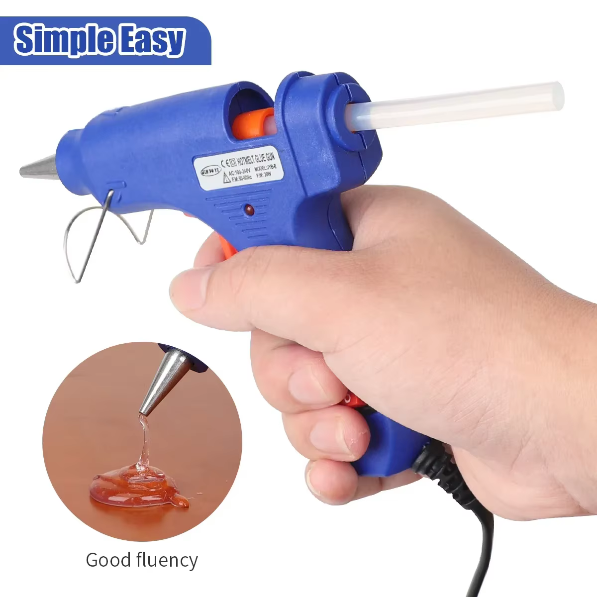 20W pistolet à colle thermofusible bricolage Mini pistolets industriels ménagers température de chal