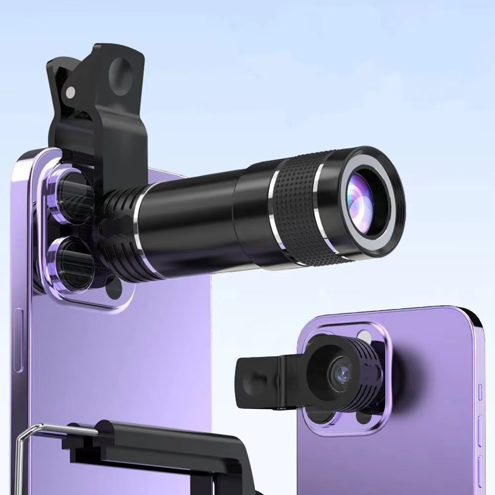 Objectif téléobjectif pour téléphone portable, longueur focale réglable, caméra externe, accessoire 