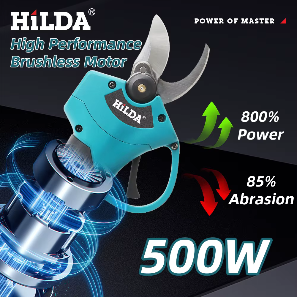 HILDA – sécateur électrique sans balais, sans fil, pour Branches d'arbres fruitiers, outil électriqu