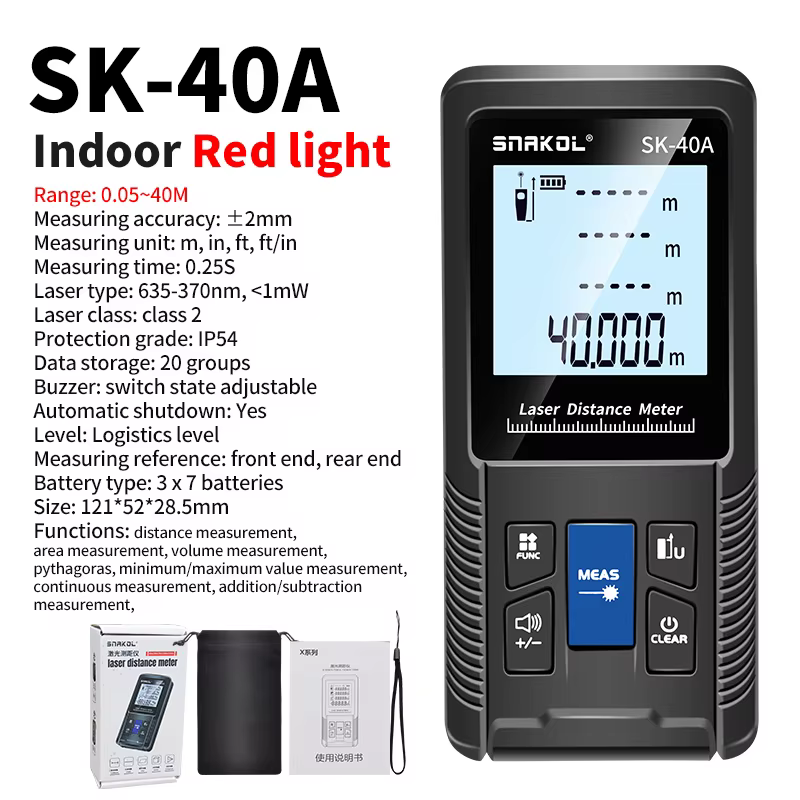 Snakol-Télémètre laser vert et rouge, télémètre à bande laser, règle électronique de construction, 4