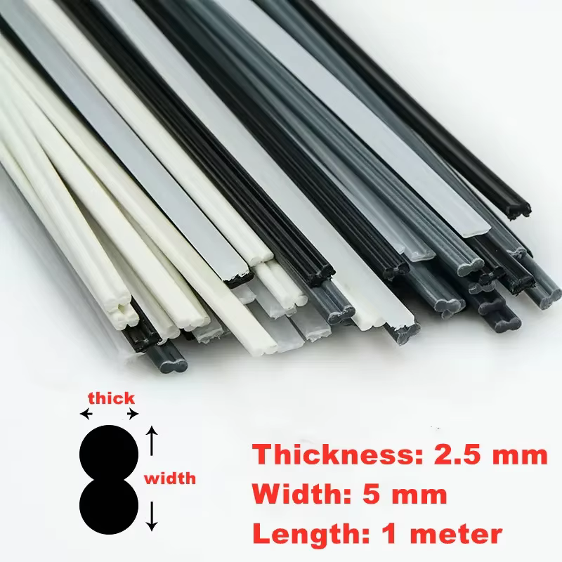 Baguettes de soudage 5M noir blanc PP/ABS/PVC/PE, pistolet de soudage en plastique, réparation de pa