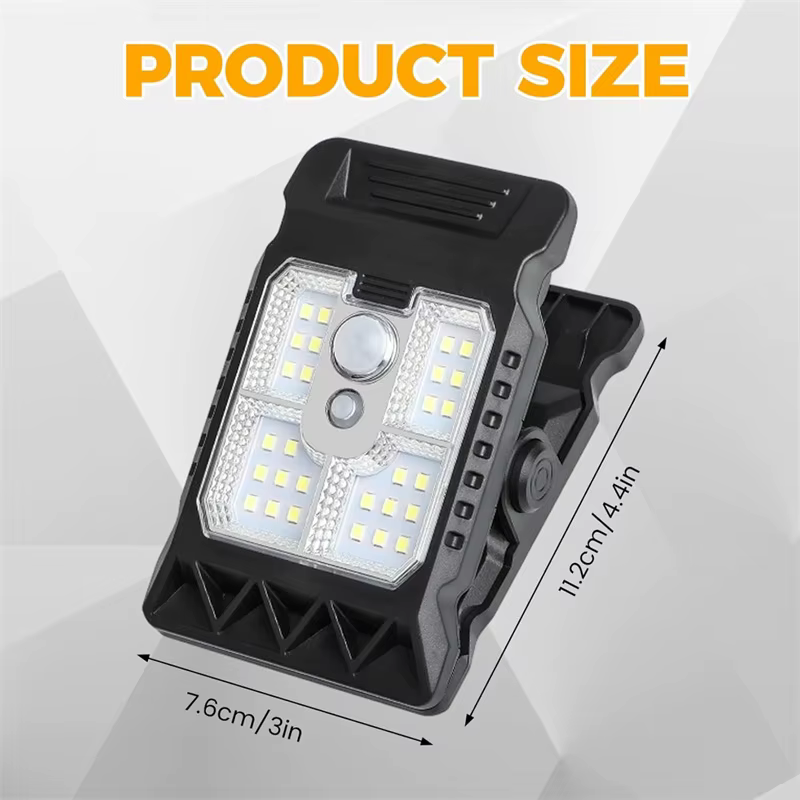 Lampes solaires à clipser pour l'extérieur, LED étanches, avec capteur de mouvement, 3 Modes, 3 voie