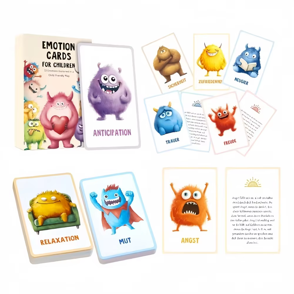 Jeu de cartes « Monstre émotionnel », cartes émotionnelles pour l'autorégulation, idéal pour l'appre