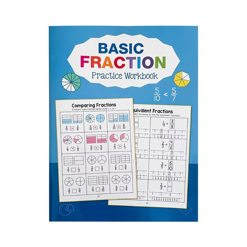 1 pièces école primaire mathématiques livre de Test cognitif Fraction de base apprendre et pratique 