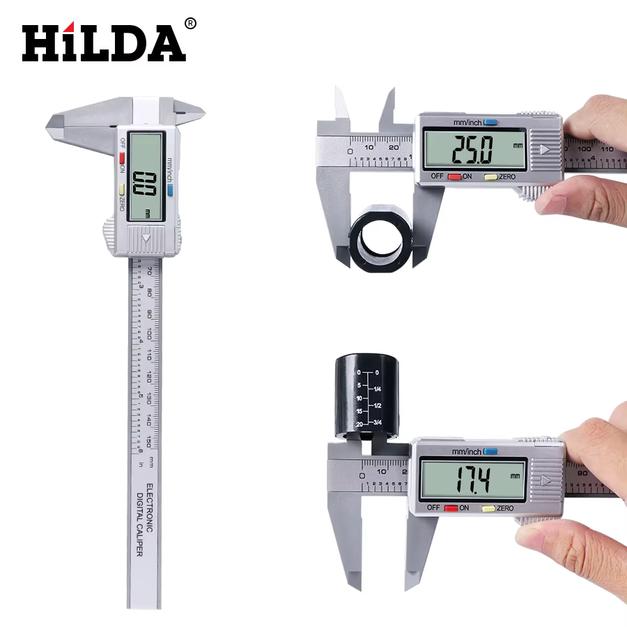 HILDA 0-150mm pied à coulisse numérique électronique pied à coulisse numérique 6 pouces LCD micromèt