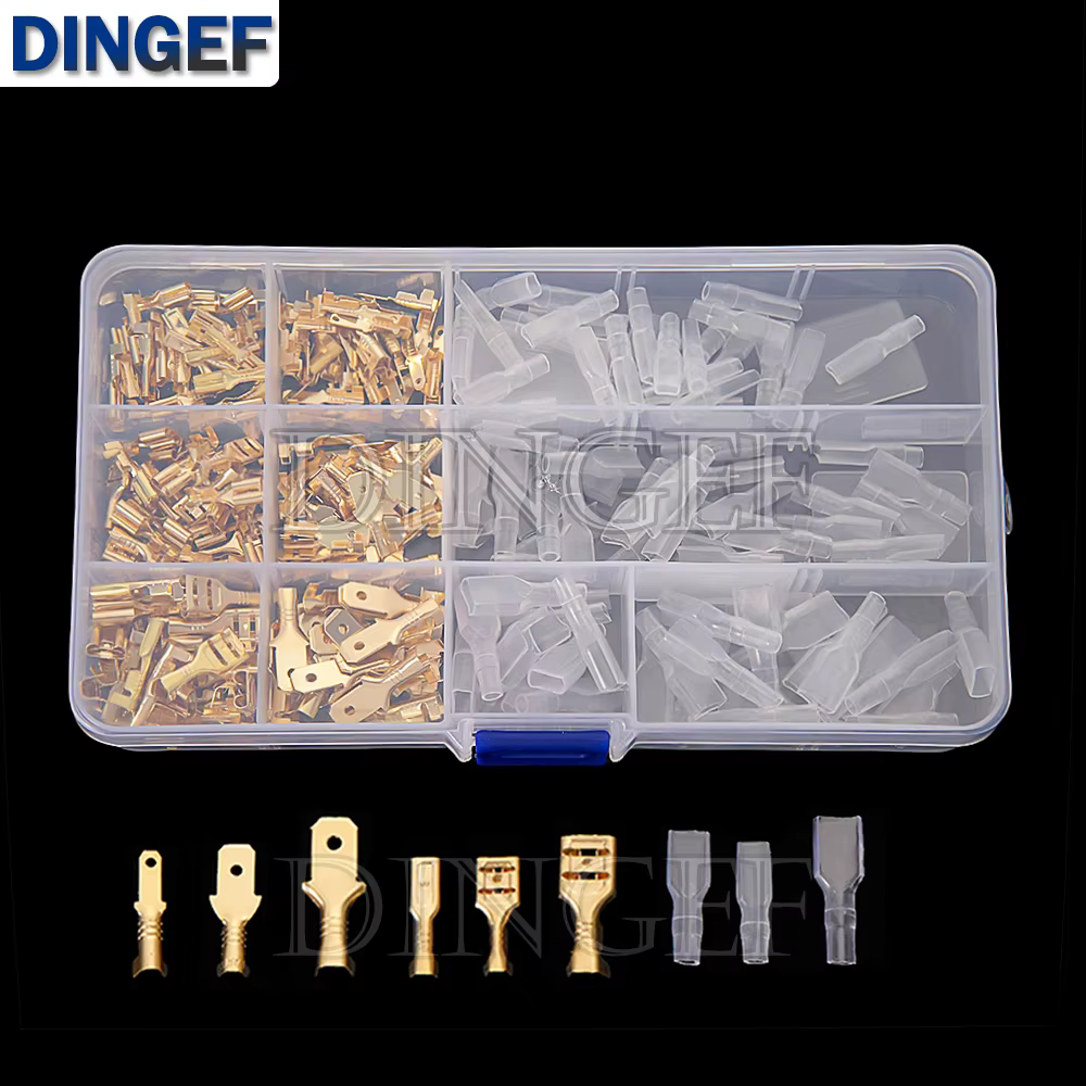 270 pièces/boîte 2.8mm 4.8mm 6.3mm bornes à sertir joint isolé connecteurs de fil électrique Kit d'a