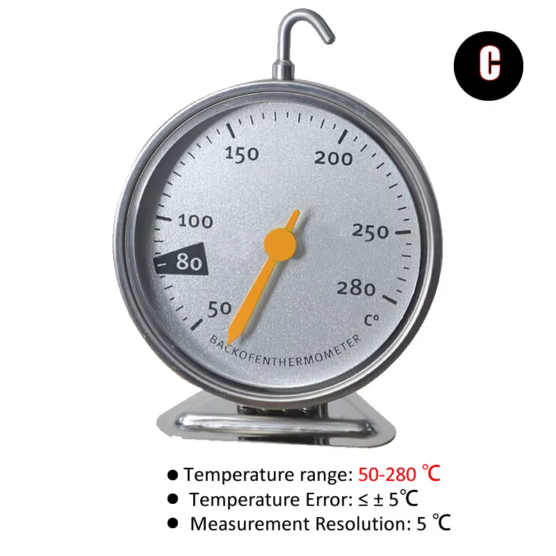 Therye.com-Four à grand cadran en acier inoxydable, cuisson au barbecue, mesure de la température de