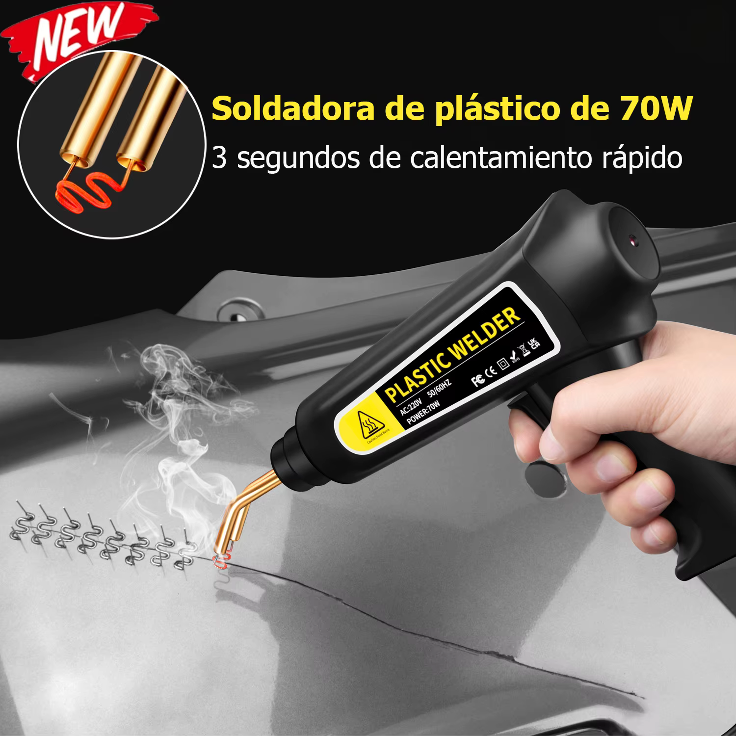 Nouvelle Machine à souder le plastique réparation de pare-chocs de voiture soudeur plastifieuse ther