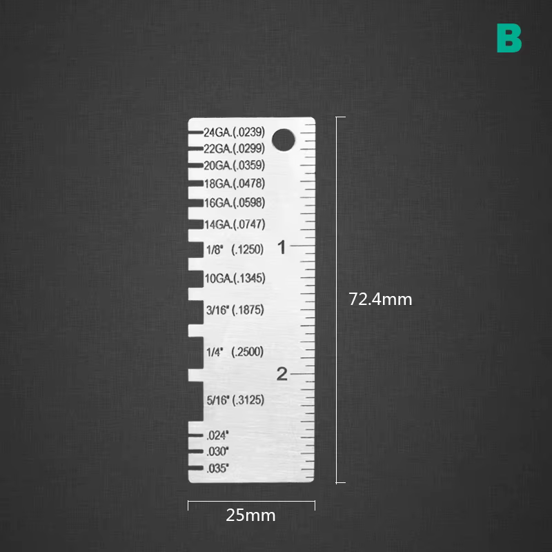 Jauge de fil AWG SWG ronde, règle d'épaisseur, diamètre de la jauge, outil de mesure en acier inoxyd