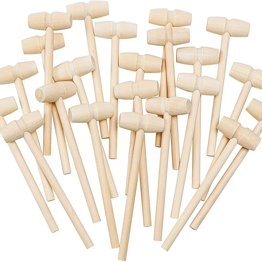 Mini marteau en bois, maillets en bois naturel pour craquer le chocolat, noix, homard, crabe, fruits