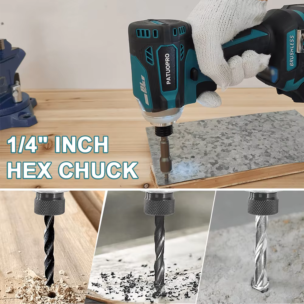 Makita-Visseuse à percussion électrique sans fil, sans balais, aste, hexagonale, sans batterie, 4 vi