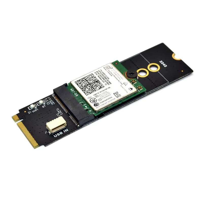 Adaptateur Wifi M.2 clé M.2 M vers emplacement clé A + E carte réseau Wifi Bluetooth NGFF NVMe PCI e