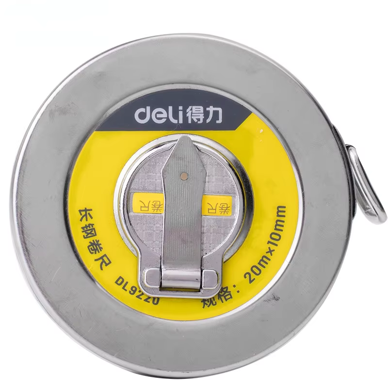 Deli – ruban à mesurer en acier de 10m/20m/30m de Long, outils de mesure pour le travail du bois, co