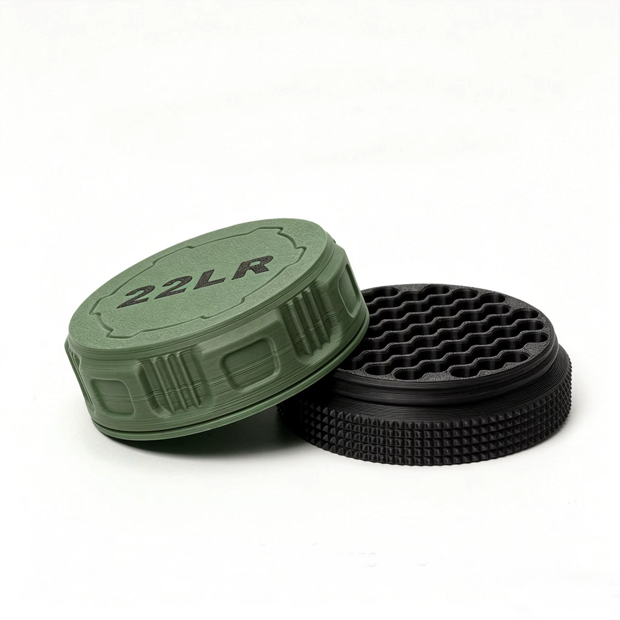 Boîte de rangement pour munitions miniature avec couvercle à visser (calibre 22LR) Compacte, durable