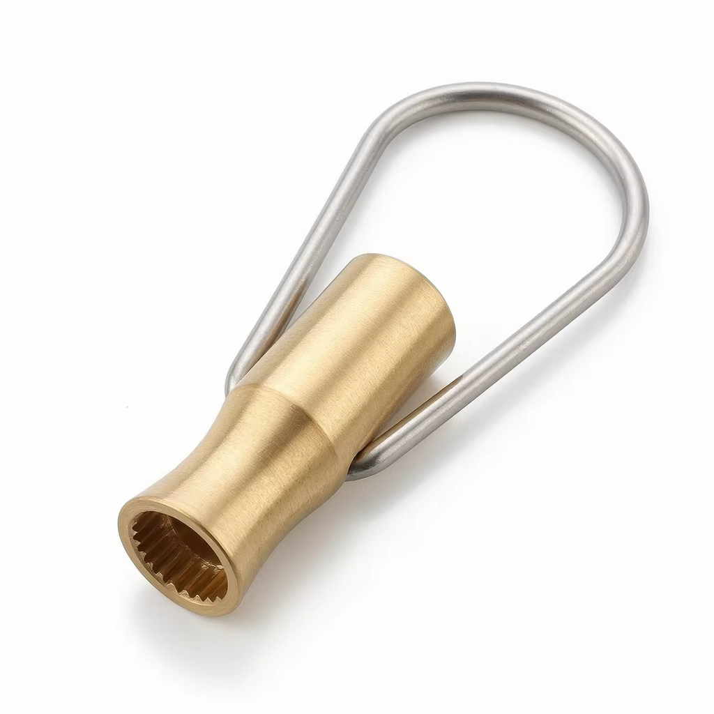 Clé spéciale en fer pour robinet de plomberie, vanne de radiateur, vanne à cannelures, douille carré
