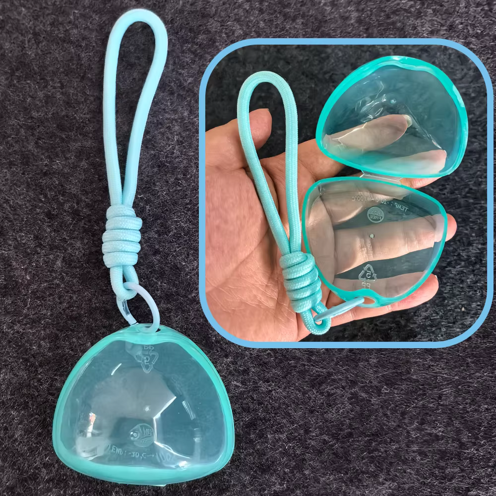 Boîte de rangement multifonctionnelle pour sucettes et bâtonnets de dentition avec cordon, étui pour
