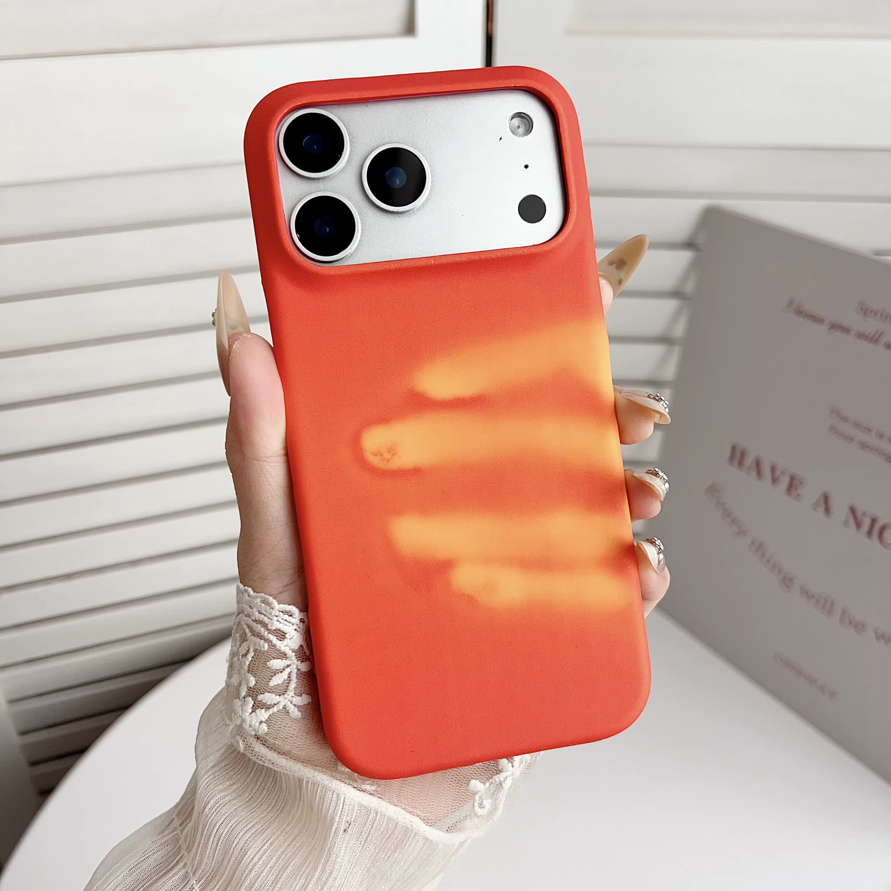 Coque de téléphone à détection thermique, couleur changeante, pour iPhone 17 Air 16 15 14 Plus 13 12