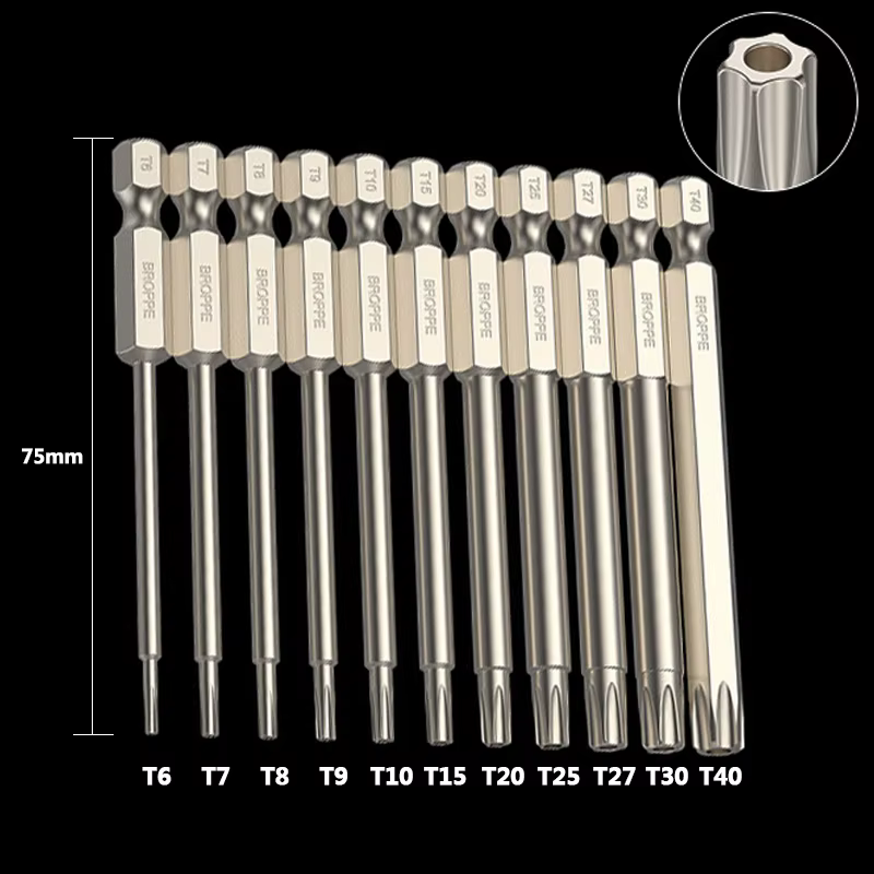Jeu d'embouts de sécurité, tournevis inviolable, foret, embouts de tournevis magnétiques Torx à tête