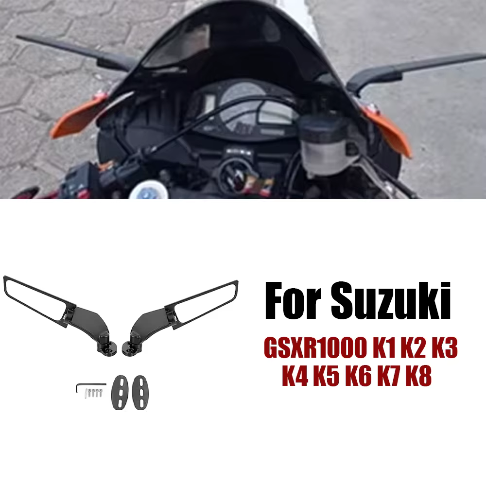 Rétroviseur rotatif modifié pour moto, aile de vent, Suzuki GSXRfemale GSXR1000 K1 K2 K3 K4 K5 K6 K7