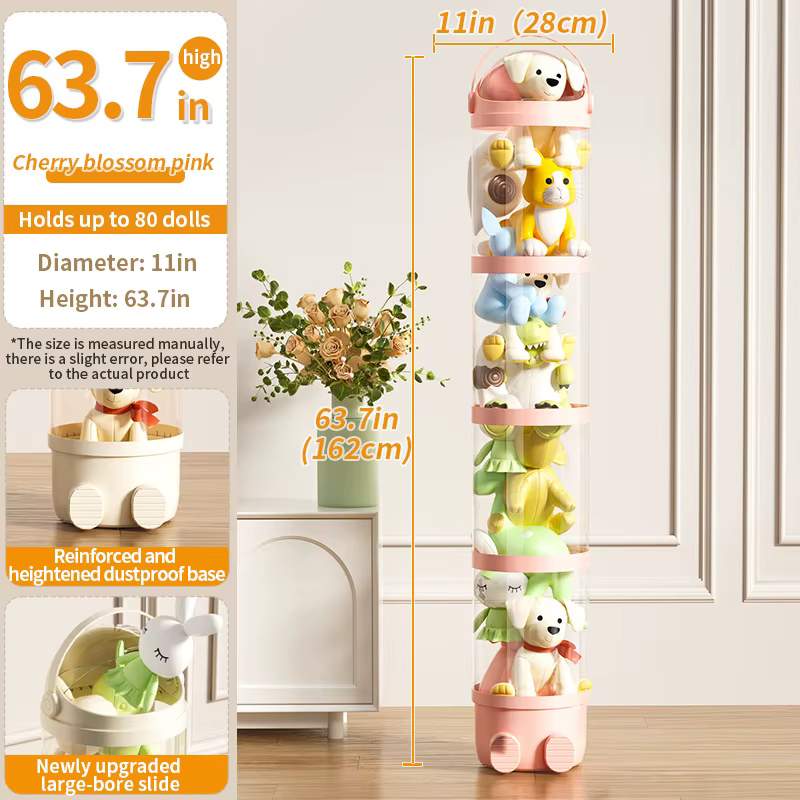 Boîte de rangement de poupées, Organization de jouets, Tube de rangement de jouets en peluche, baril