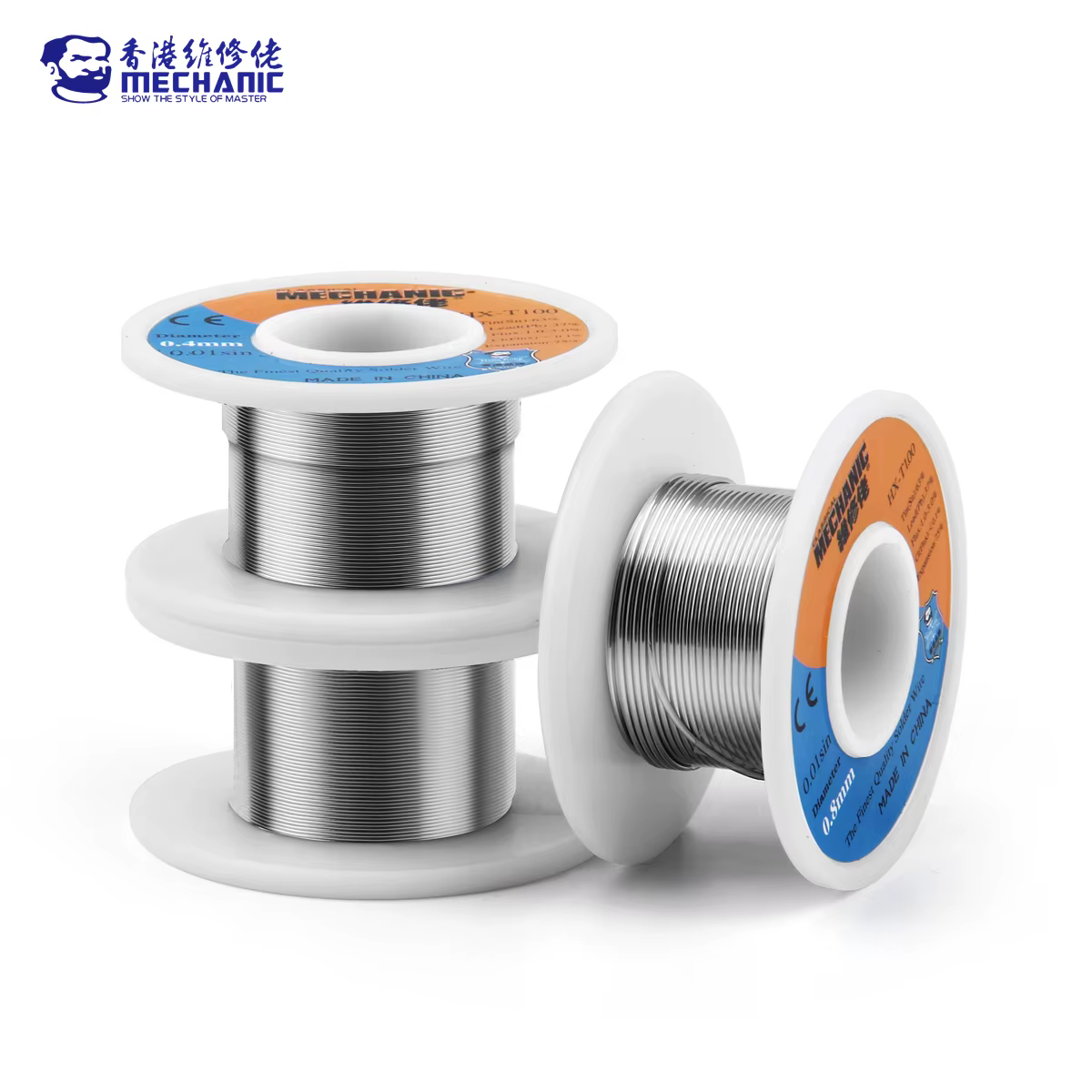 MÉCANIQUE HX-T100 55g Noyau de colophane douce 183 ℃   Point de fusion 0.2mm-1.2mm, fil à souder de 
