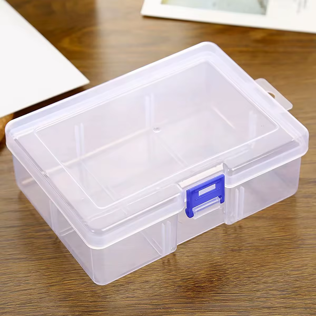 Boîte en plastique transparente rectangulaire pour embouts de tournevis, outils, lames, étui de rang