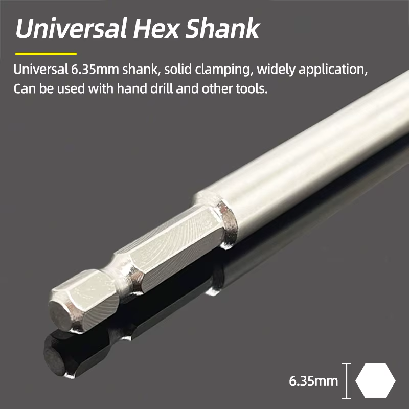 Adaptateur de support de douille de vis hexagonale 1/4, Extension de 6 tailles, tournevis magnétique