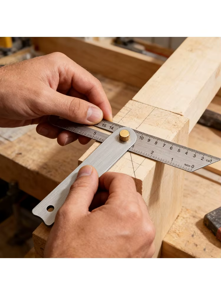 Règle de mesure pour le travail du bois, règle de traçage professionnelle pour charpentiers, outil d
