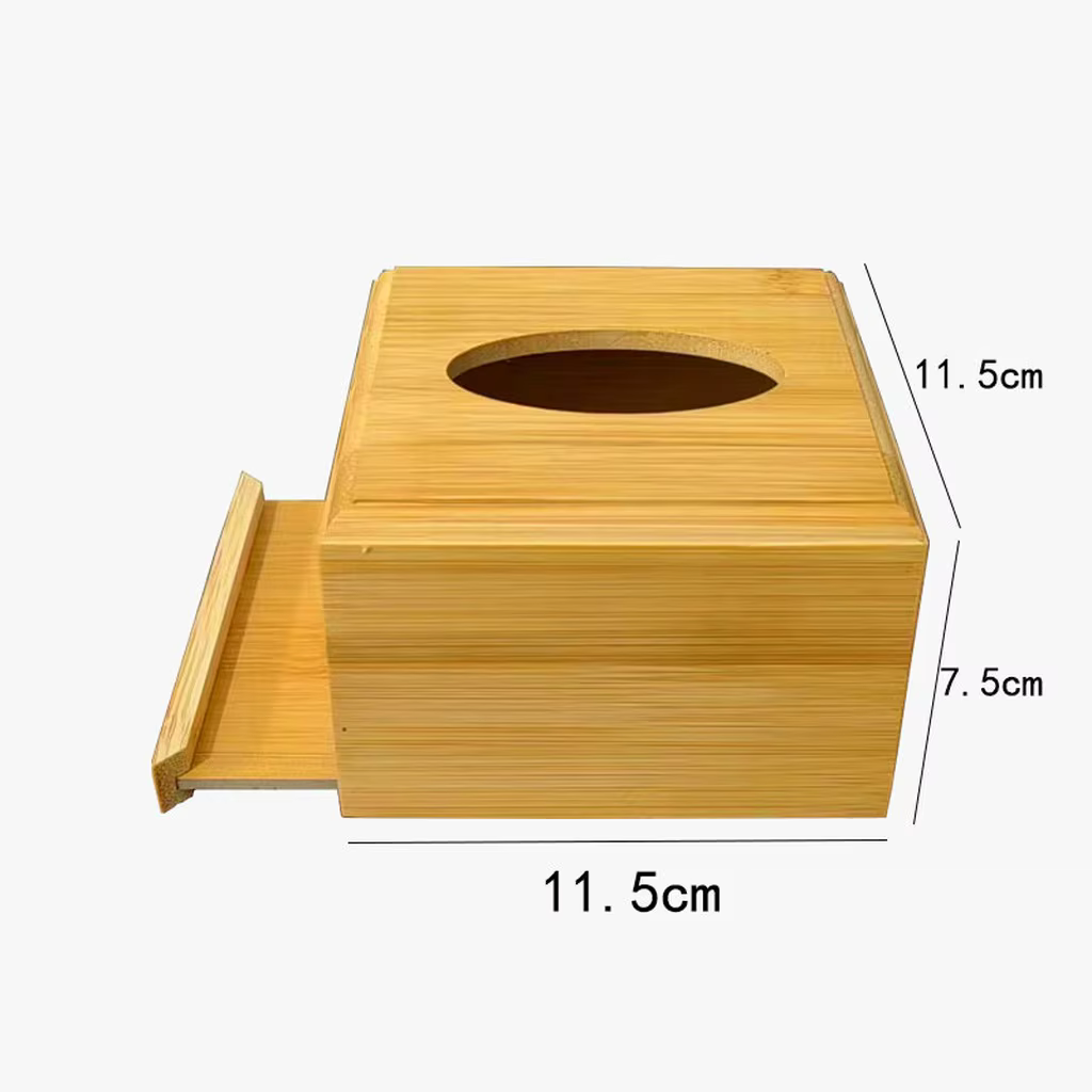 Boîte à mouchoirs en bambou, design moderne et minimaliste, porte-mouchoirs, étui à mouchoirs pour l
