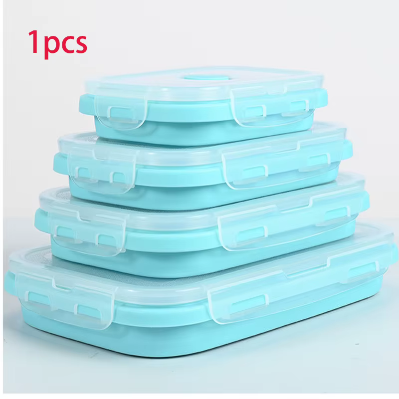 Boîte à déjeuner en Silicone, bol pliable, boîte de conservation des frais extérieure portable, boît