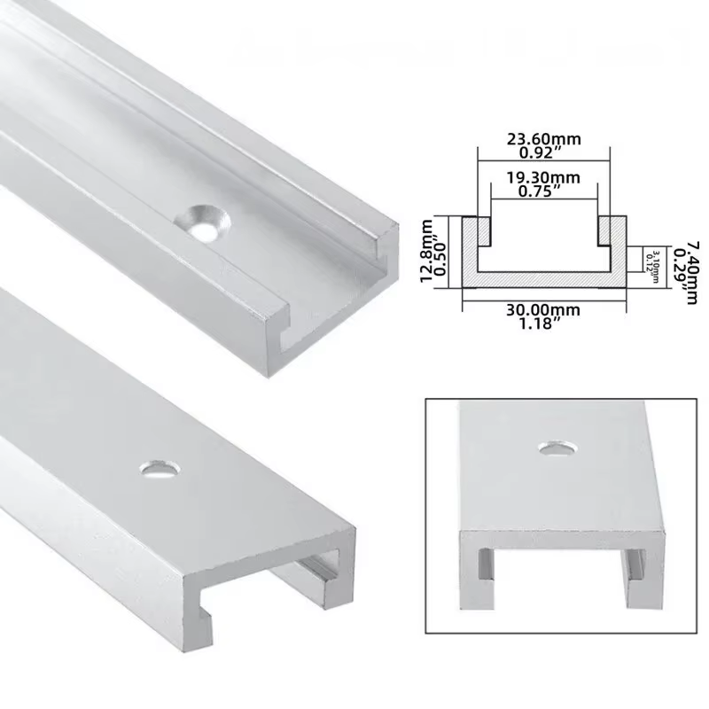 Fixation de gabarit de piste à onglet en aluminium, fente en T, Rail de goulotte pour le travail du