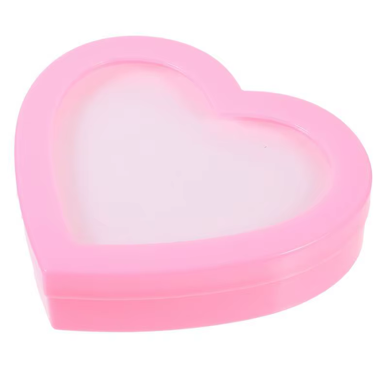 Boîte à bijoux rose en forme de cœur, 1 pièce, organisateur de bijoux, boîte à bagues pour filles, é