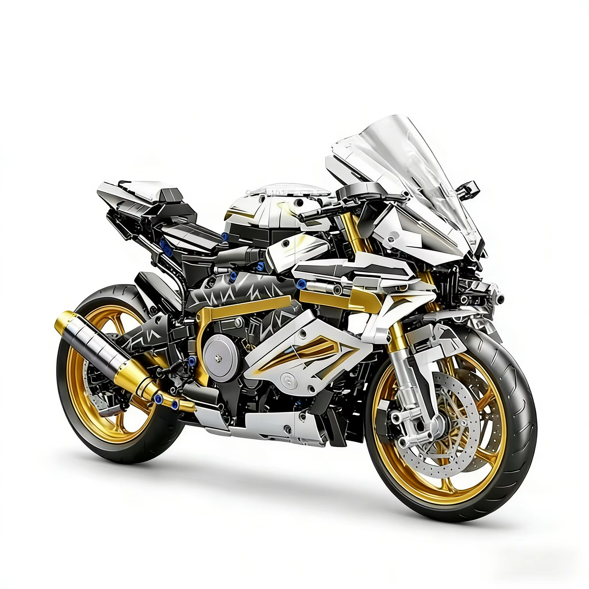 Ensemble de blocs de construction de moto, 2045 pièces, kit de modèle de moto de course pour enfants