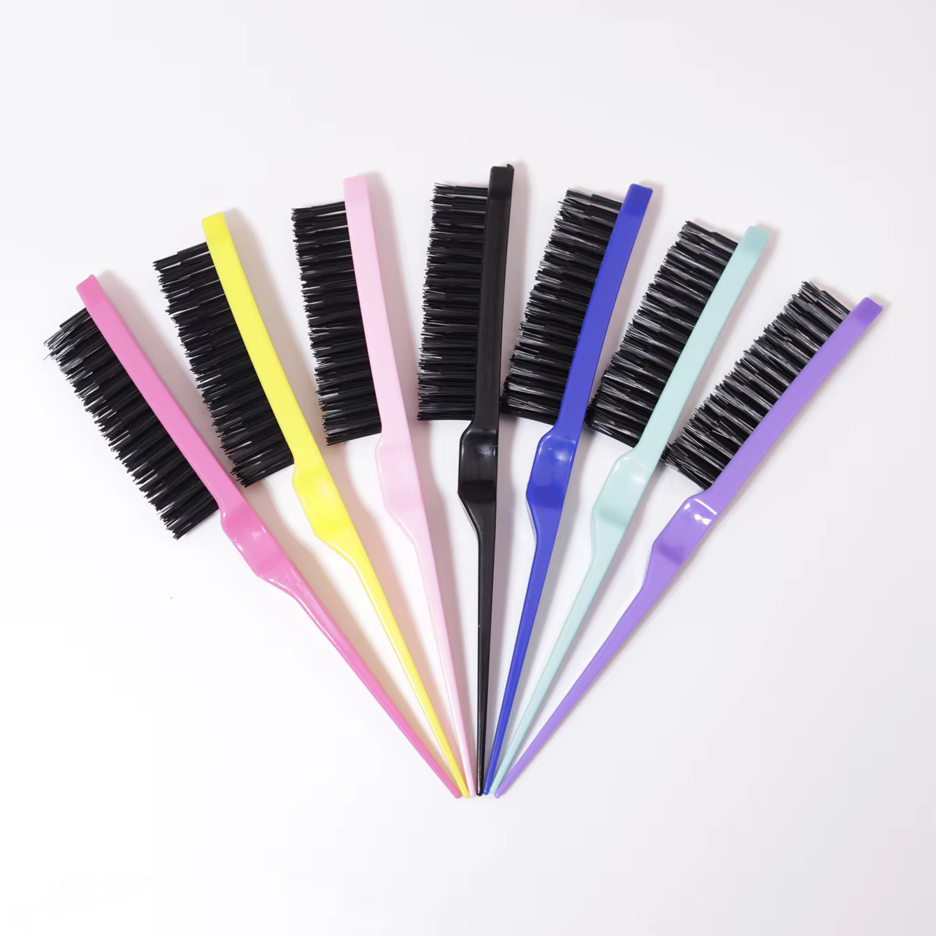 Brosse à queue de Rat 1/7 pièces, pour le peignage du dos, le volumisation des racines et le Massage