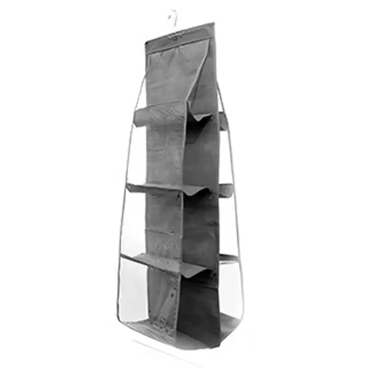 Hanging Handbag Storage Organizer Double-Sided Multi-Layer Dust Proof Bag Holder Wardrobe Hanging St