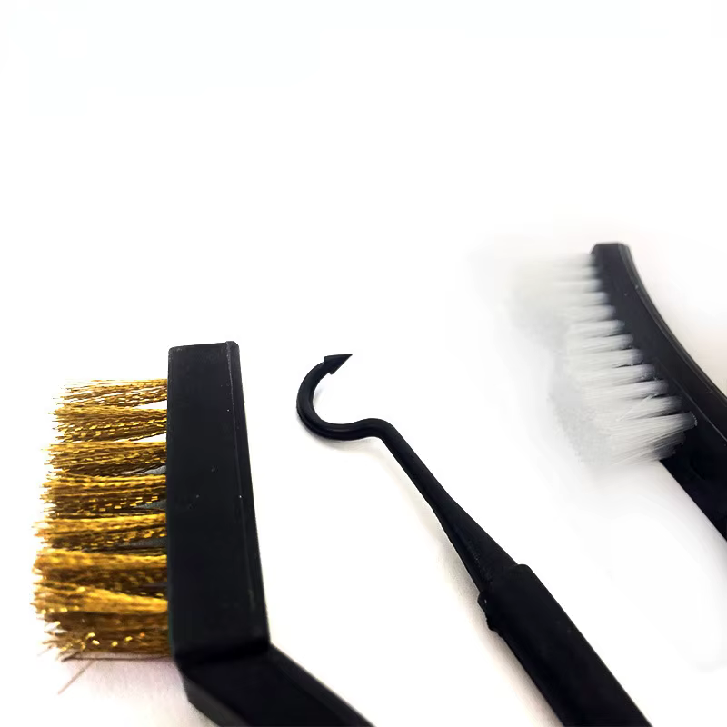 ALLSOME – ensemble de brosses métalliques d'acier à Double extrémité et de choix en Nylon, Kit unive