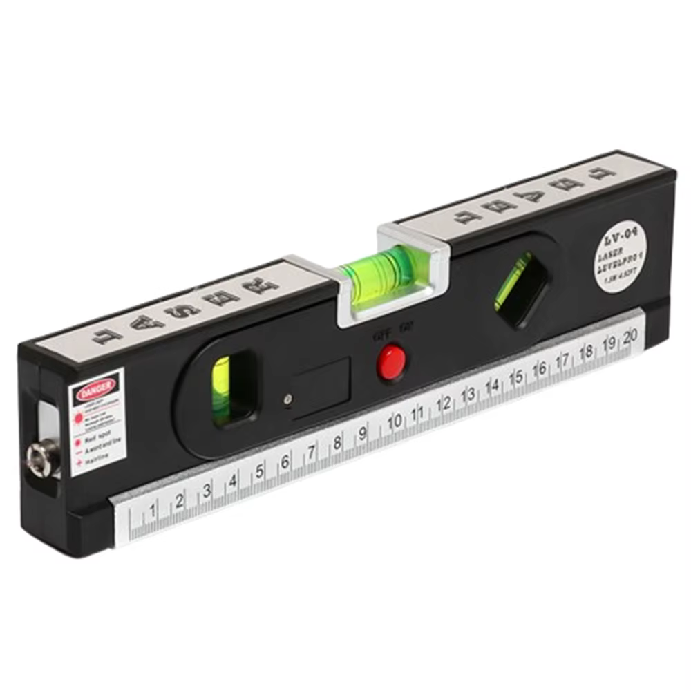 Niveau Laser 4 en 1, ruban à mesurer Vertical réglable de haute précision, aligneur Fluorescent Blis