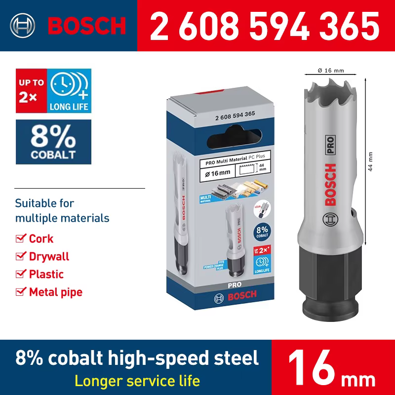 Scie cloche professionnelle Bosch Pro Series, bimétallique, à base de cobalt, pour bois et métaux, d