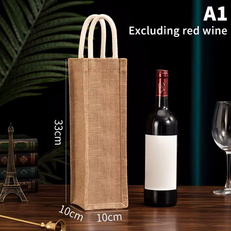 Sac à main pour vin rouge, boîte cadeau pour vin avec fenêtre et poignée, emballage pour bouteille s