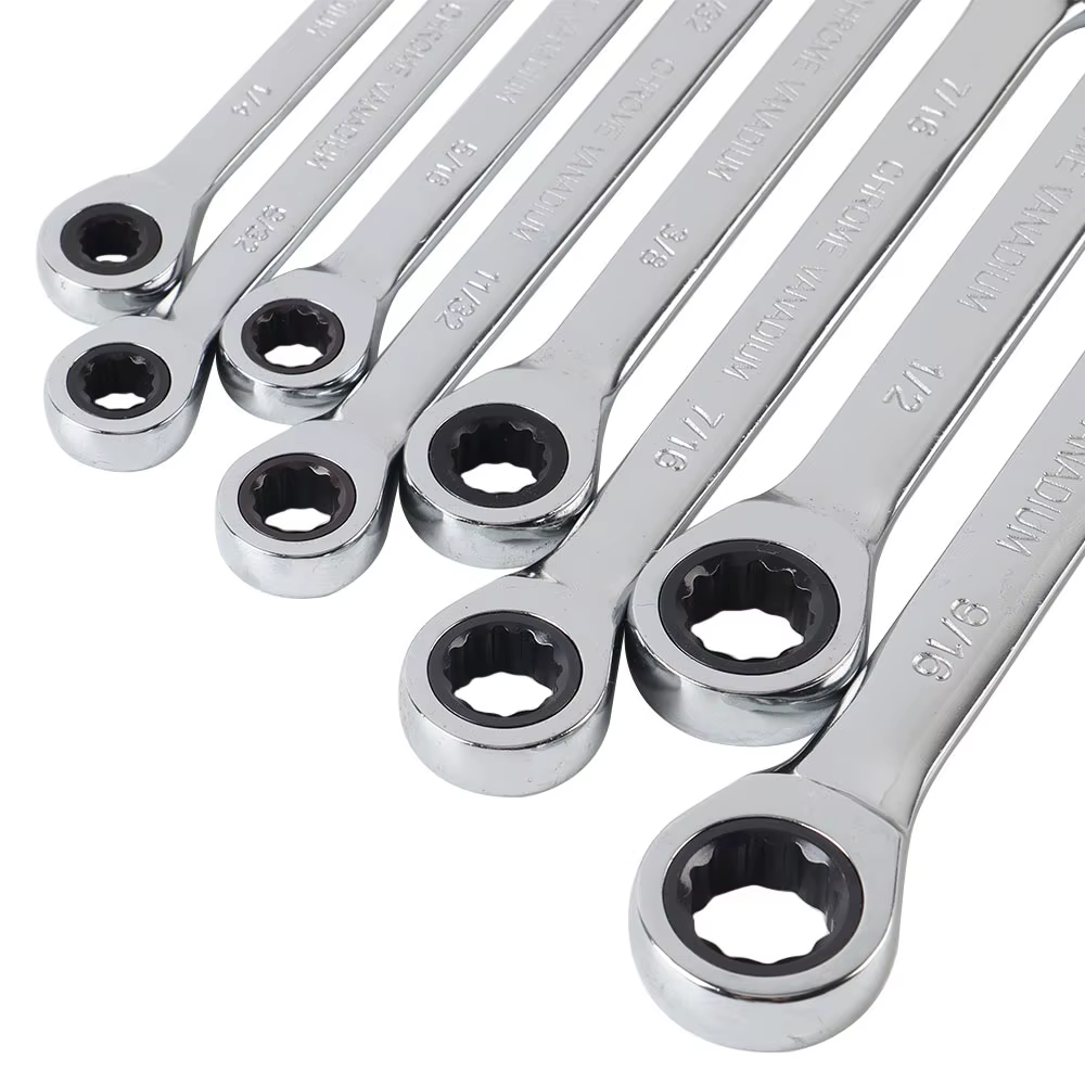 Jeu de clés à cliquet de taille impériale, 1/4 à 1 pièce, outils manuels, cliquet à 72 dents, tête f