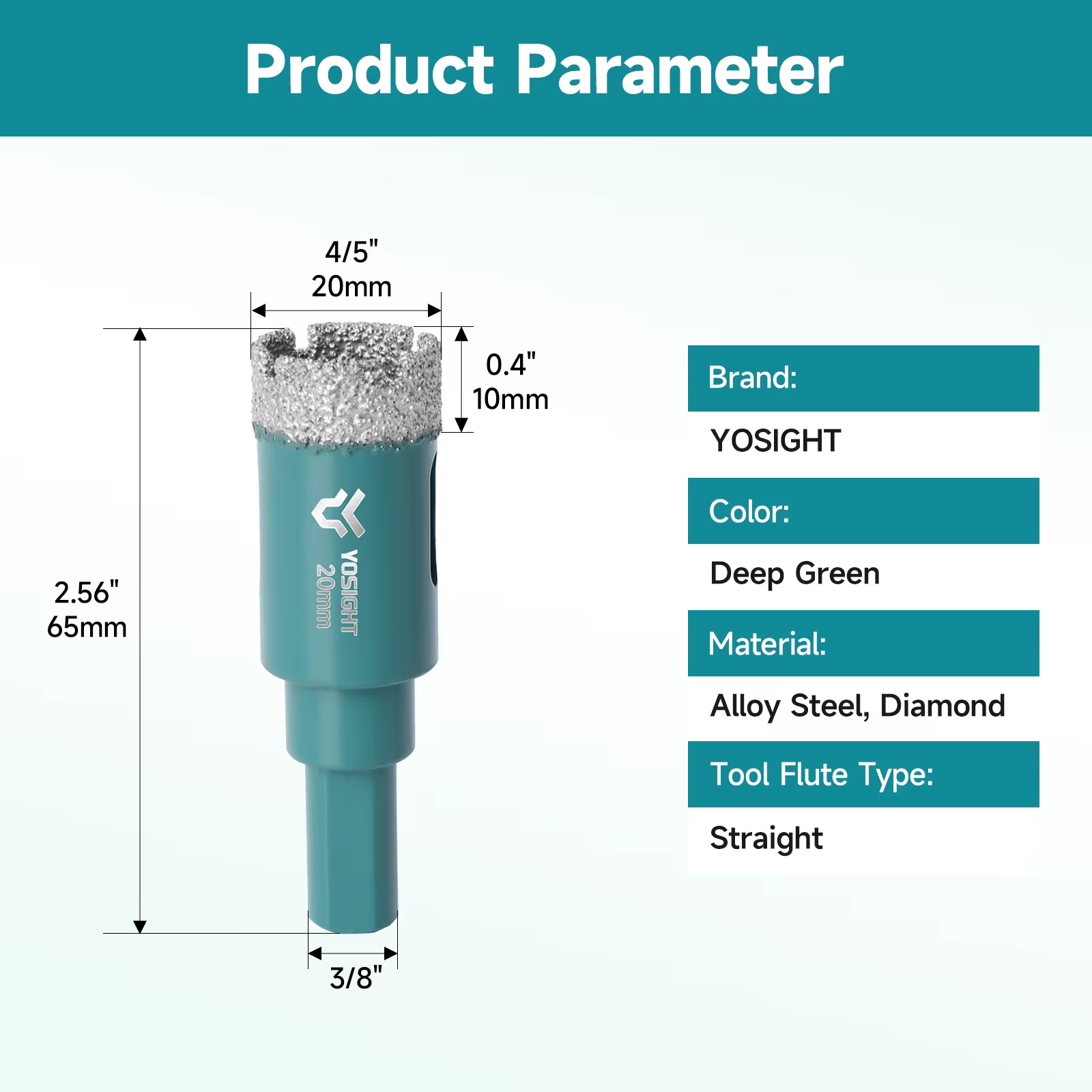 Scie cloche diamantée 20-100 mm – Foret à noyau diamant à tige triangulaire pour perceuse et perceus