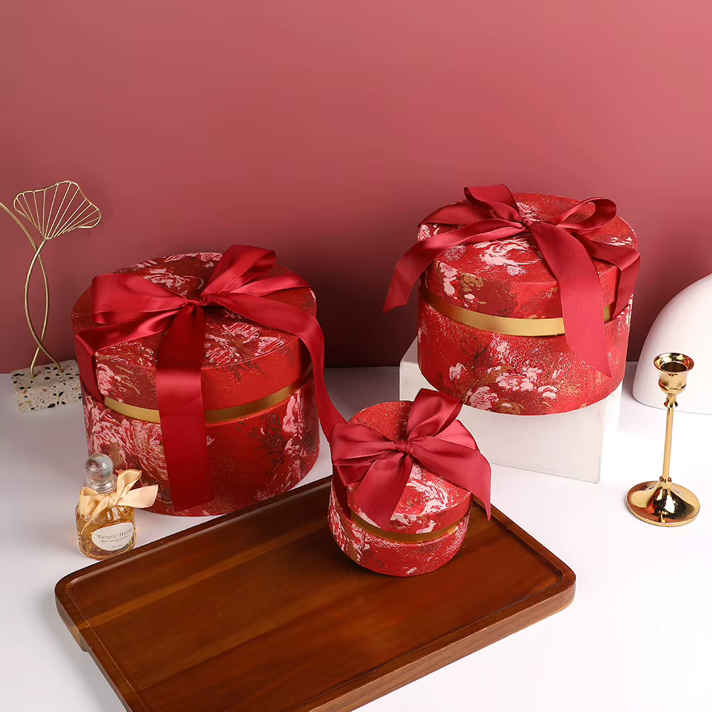 Boîte à Bonbons de Mariage avec Nministériels d Ruban Rond, Emballage Cadeau, Boîtes de Rangement, C