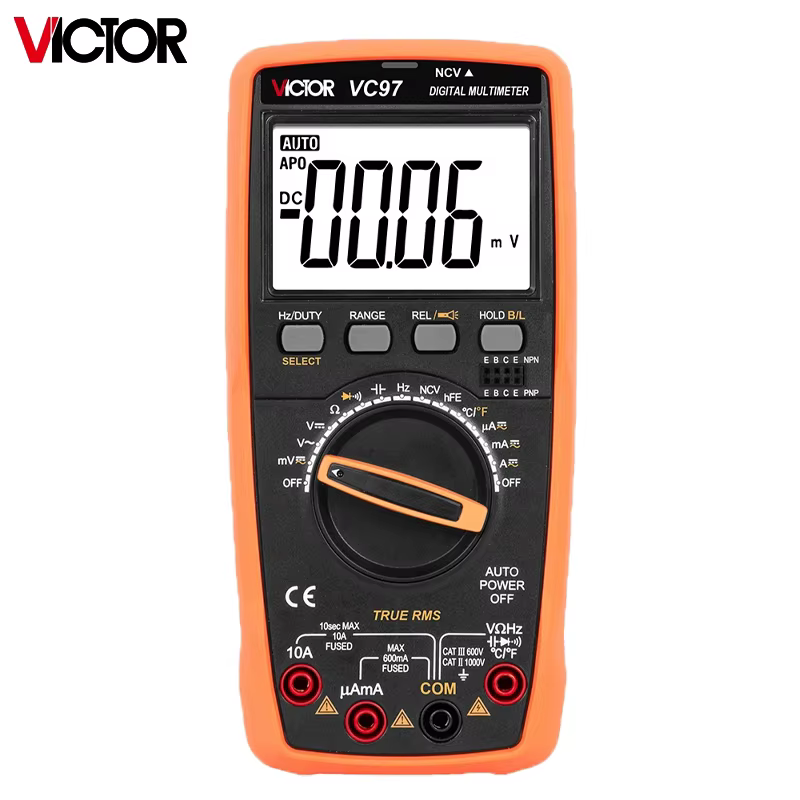Victor multimètre numérique gamme automatique 6000 points capacité résistance fréquence True RMS NCV