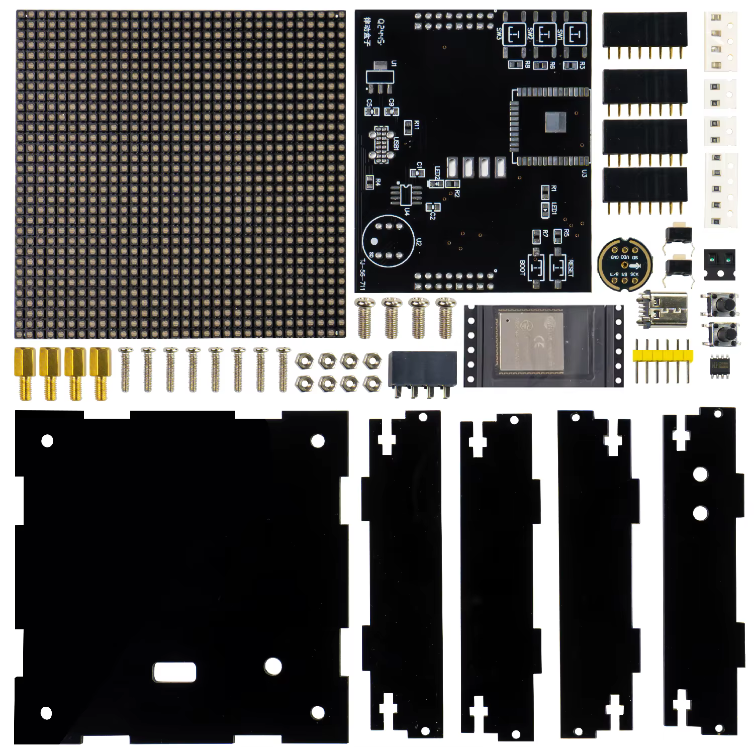 Kit d'affichage LED Bluetooth, lumière d'ambiance à pixels, boîte à rythme musical, spectre musical,