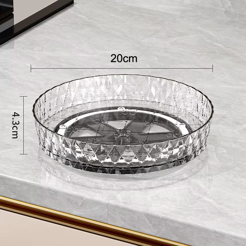 360 °   Étagère rotative, plateau de rangement multifonctionnel pour comptoirs de cuisine, étagère à